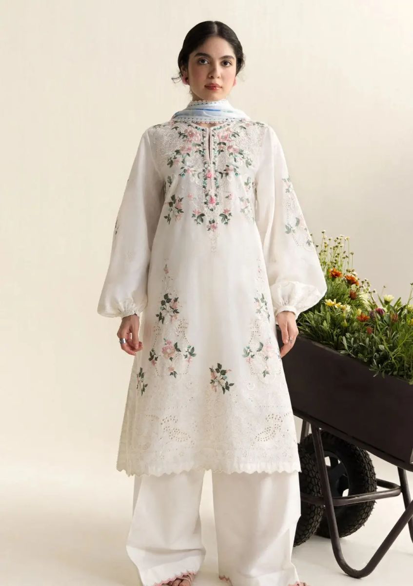 3 Pcs Women's Unstitched Embroidered Suit