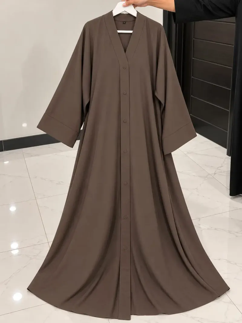 Nida Plain Classic Abaya - Image 9