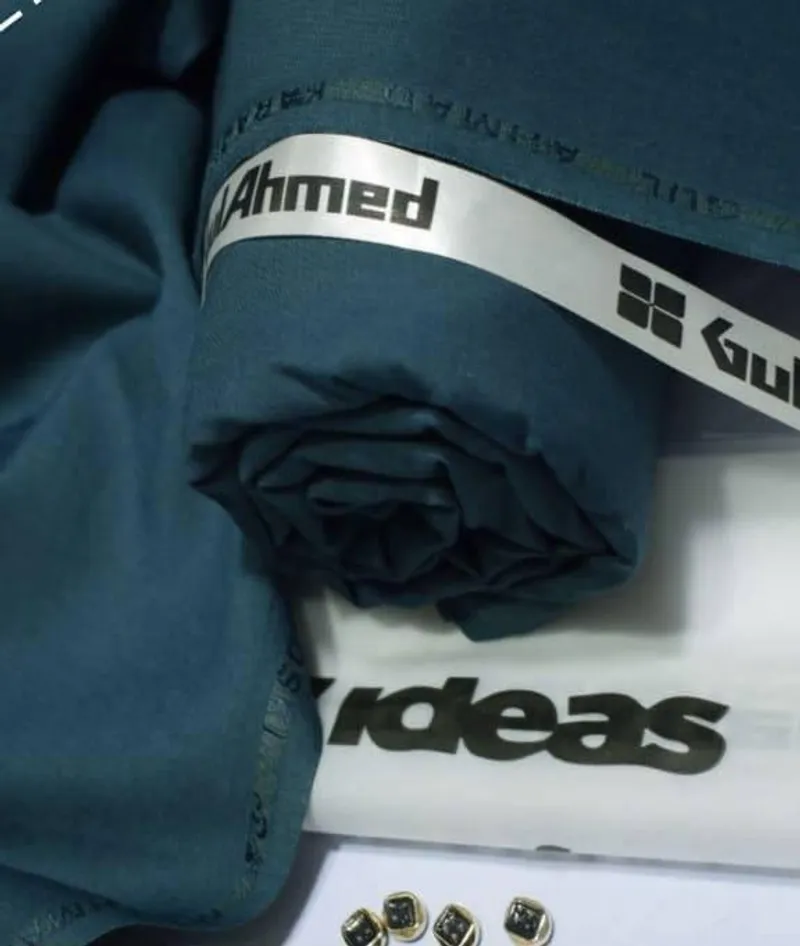 GulAhmed Wash & Wear Blue Suit for Men - Image 3