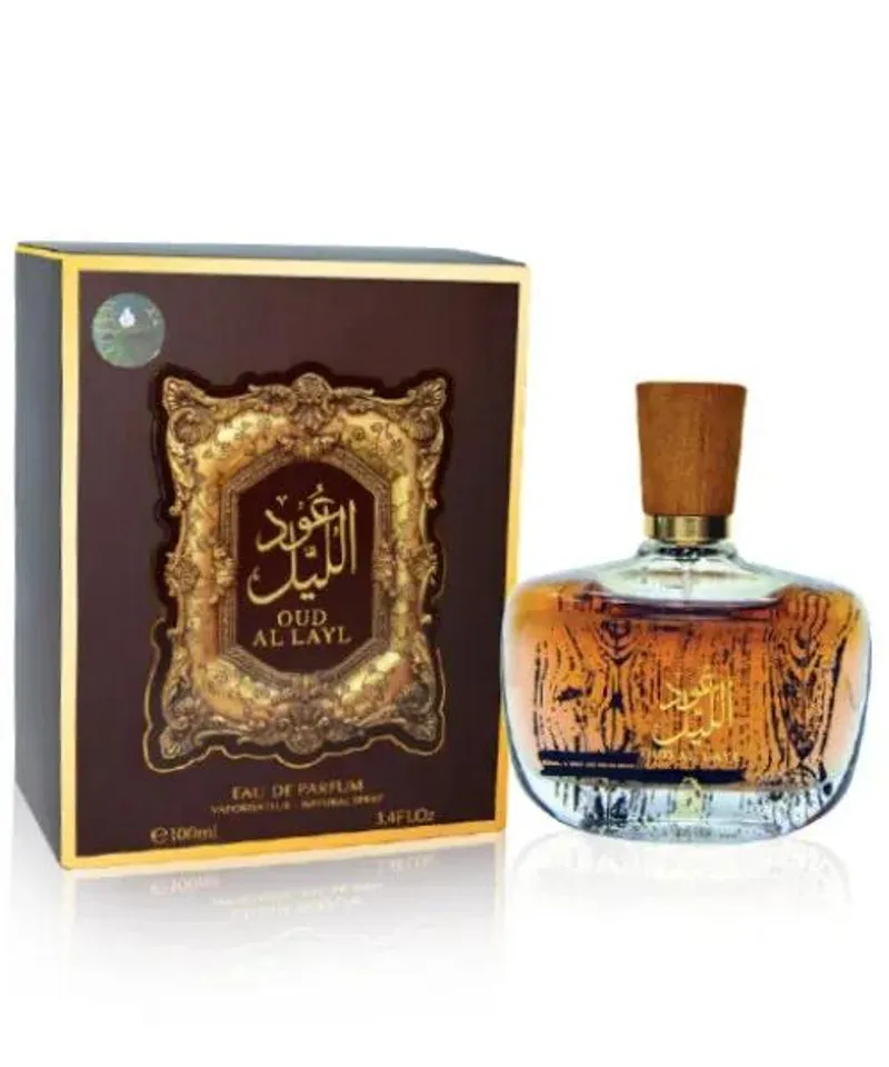Oud Al Layl Fragrance for Men 100ml Brown Bottle - Image 2