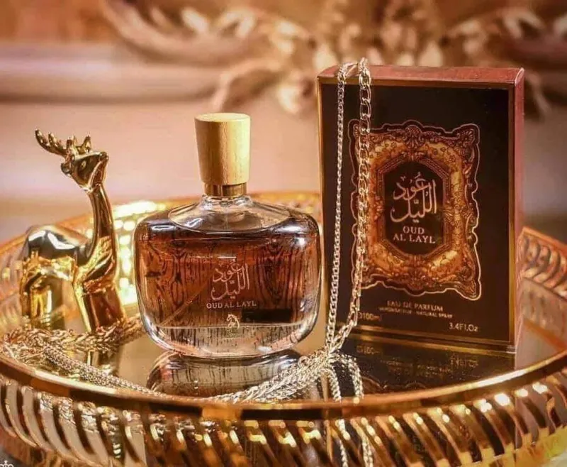 Oud Al Layl Fragrance for Men 100ml Brown Bottle - Image 4