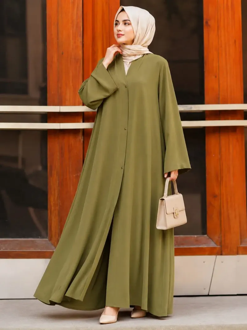 Georgette Plain Full Abaya - Image 3