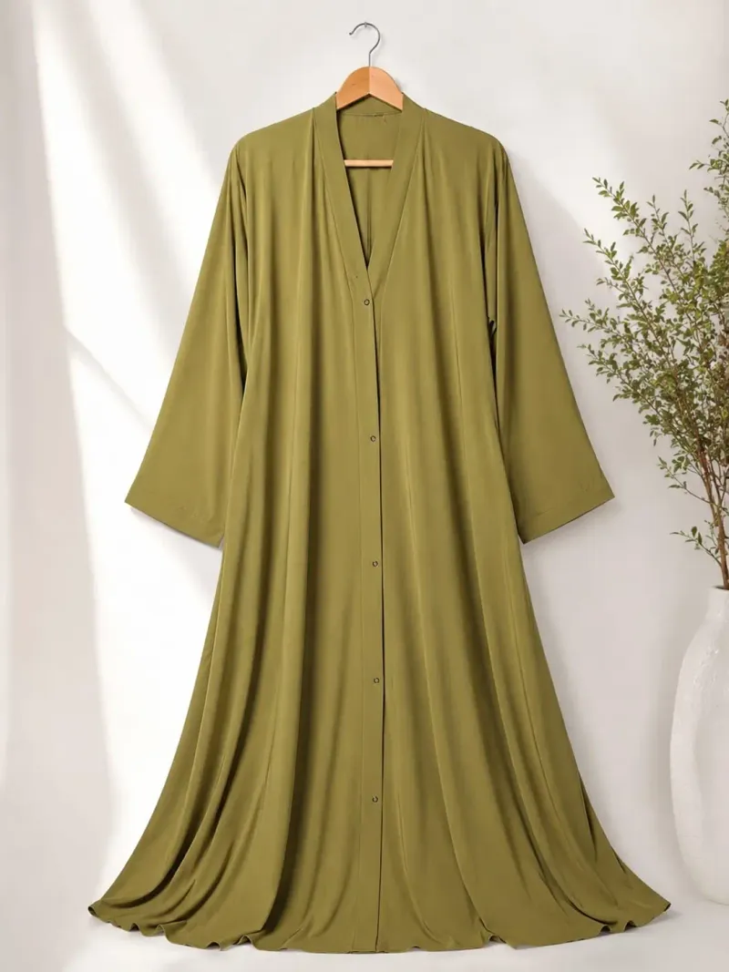 Georgette Plain Full Abaya - Image 6