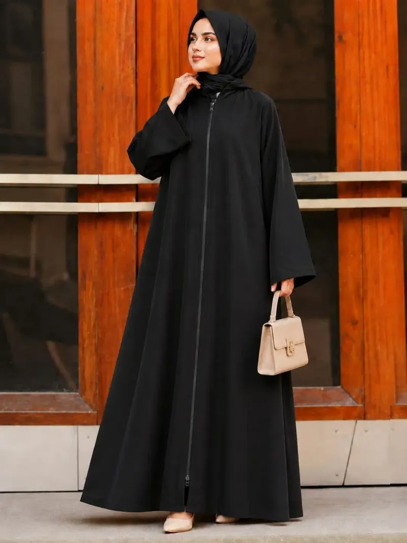 Nida Plain Full Abaya - Image 3