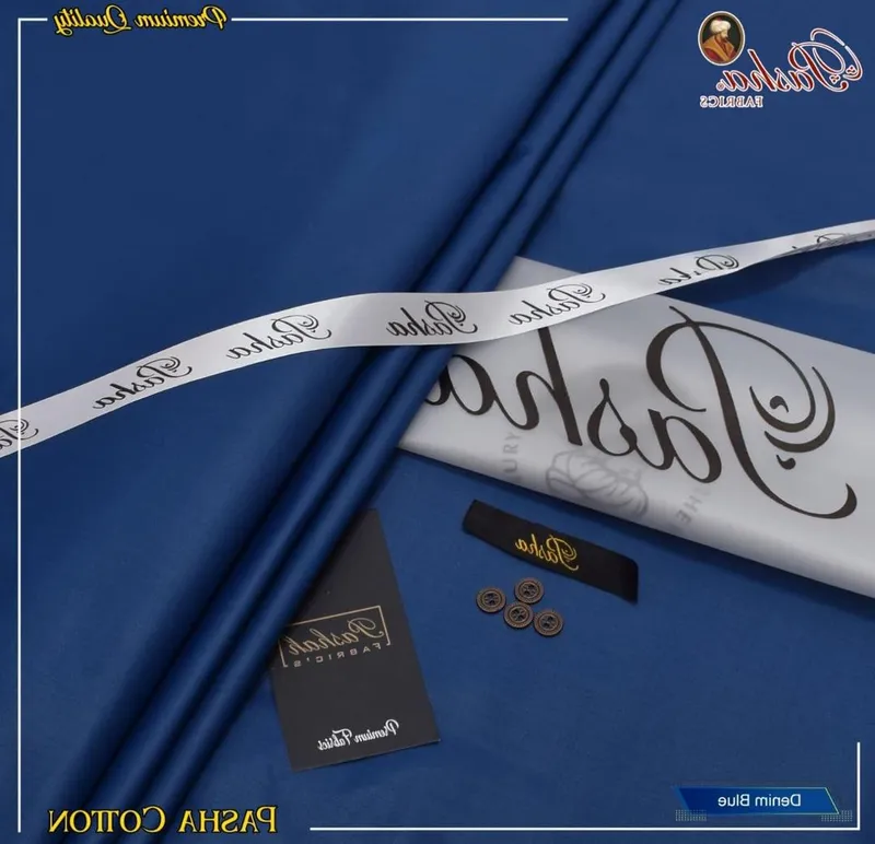 Premium Hard Cotton Suit Denim Blue Wedding Office All Season - Image 3