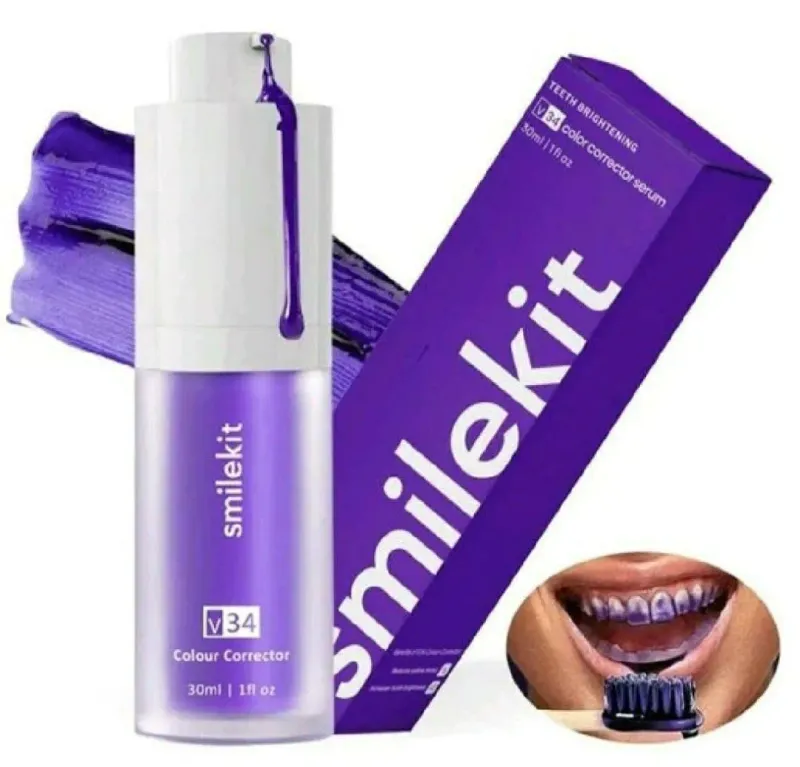 V34 Colour Corrector Serum Purple 30ml Whitening Formula