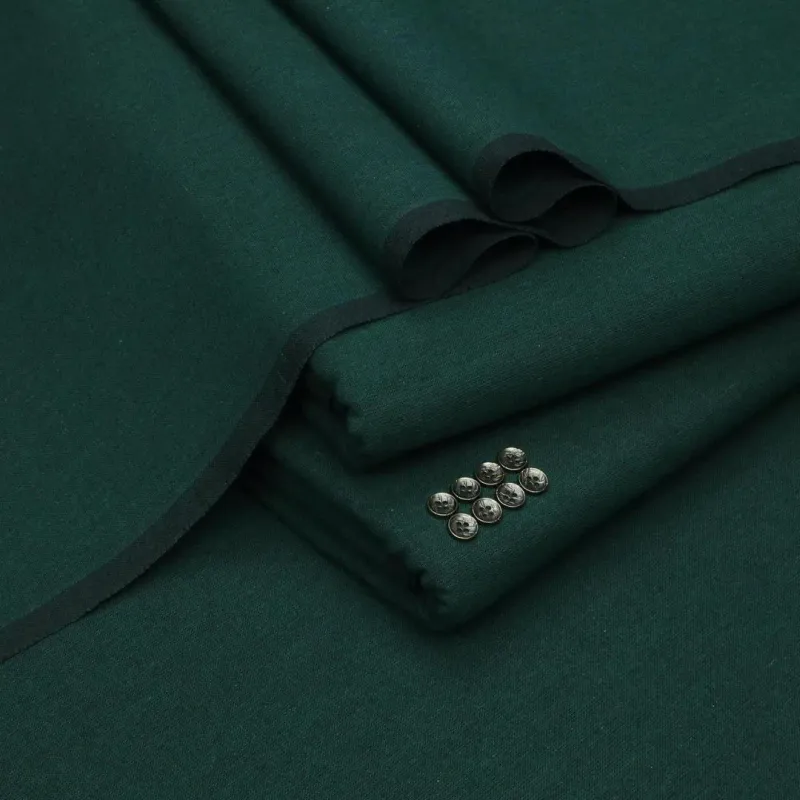 Men Khaddar Suit Plain Green Winter Casual Wear - Image 2