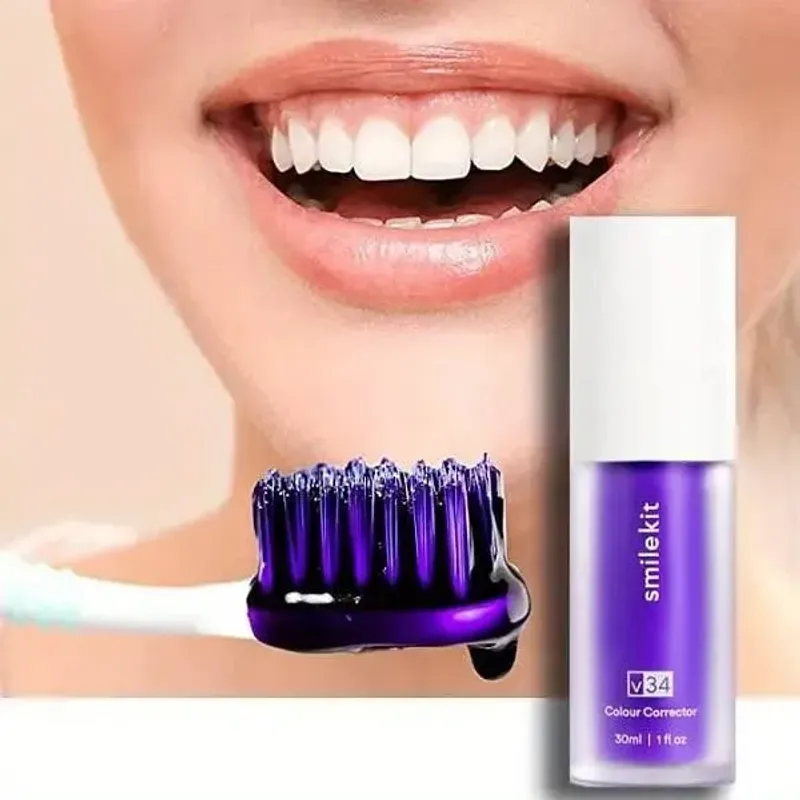 V34 Purple Teeth Whitening Serum 30ml - Image 3