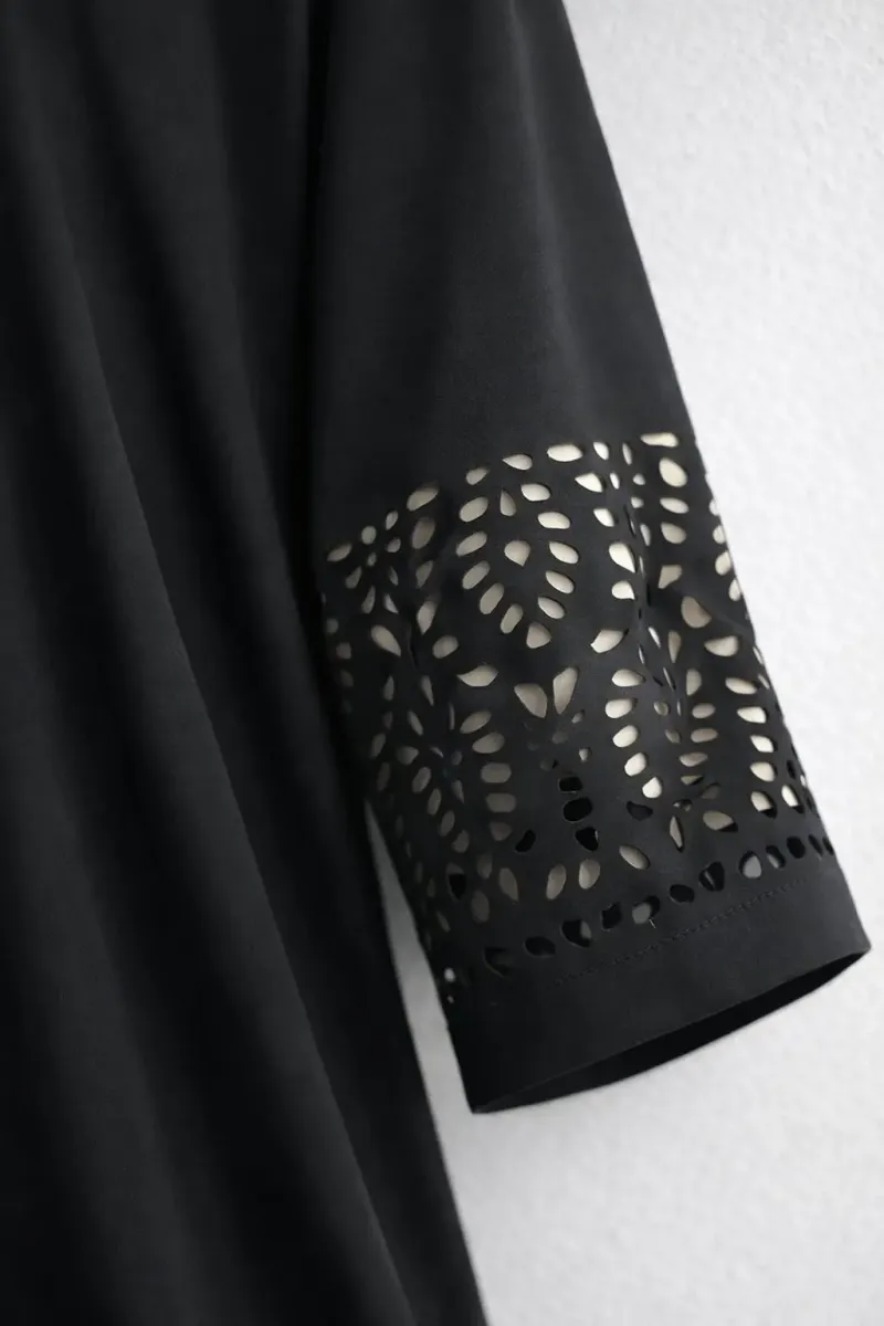 Georgette Plain Full Abaya - Image 3