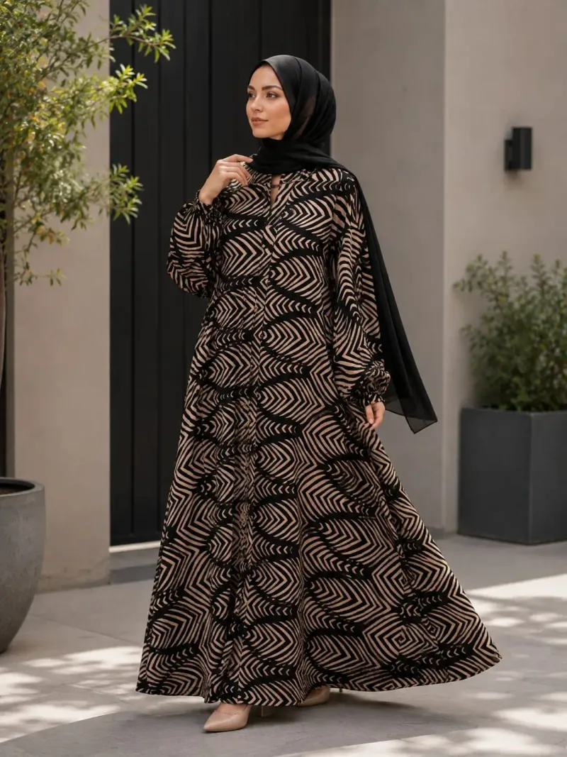 Georgette Printed Classic Abaya