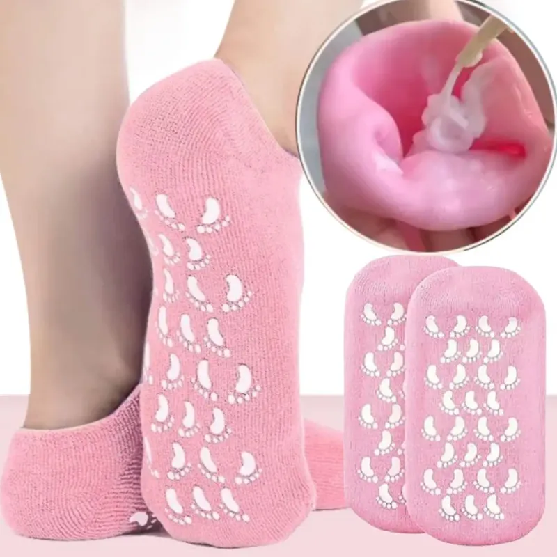 2Pcs Silicone Spa Gel Socks for Daily Foot Care - Image 2