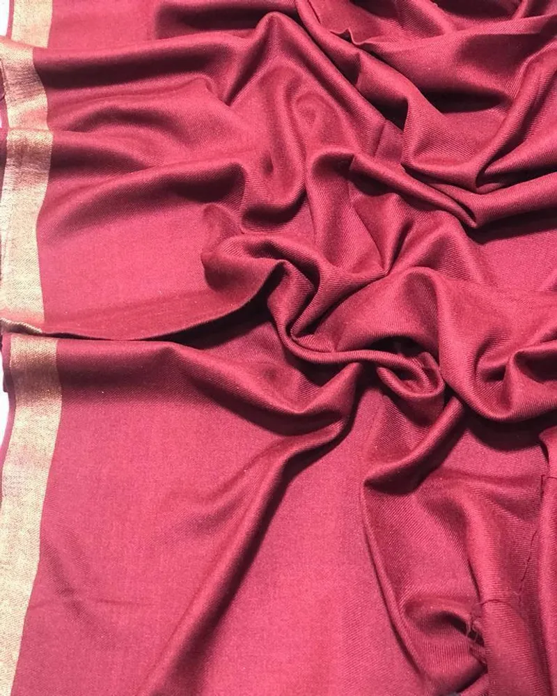 Maroon Swiss Lawn Shawl for Women Winter Formal Wear - Image 3