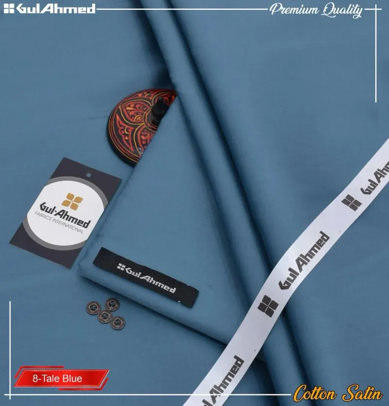 Unstitched Cotton Sotton Suit 8-Tale Blue for Men