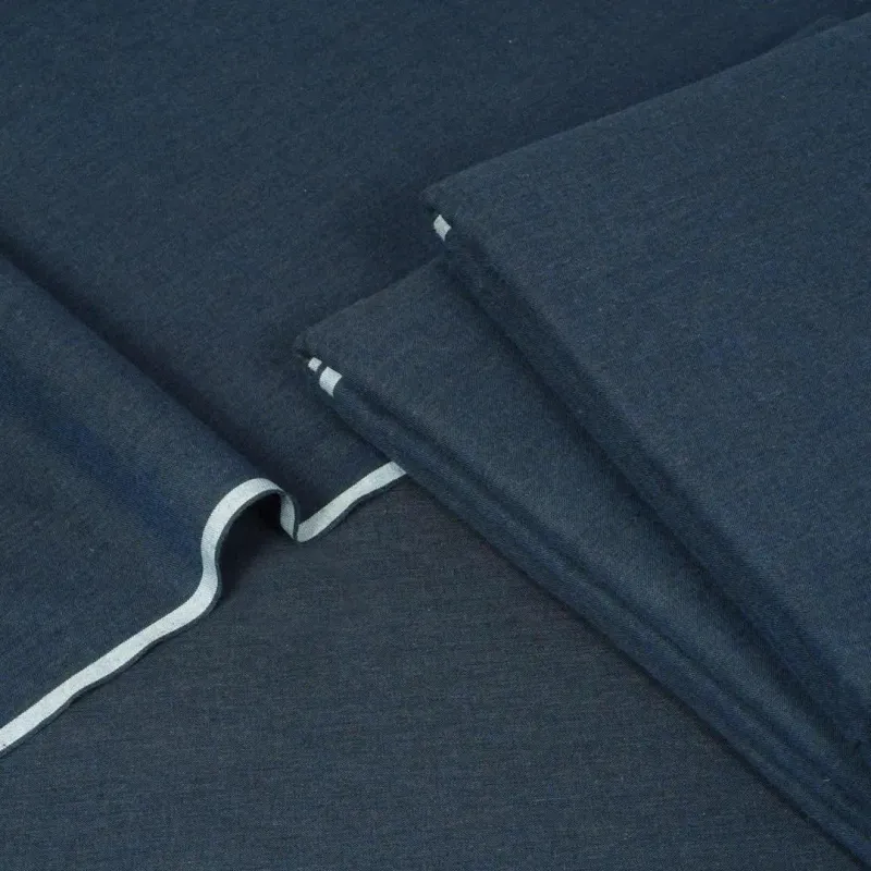 Blue Khaddar Men's Suit Fabric 7m Suiting - Image 2