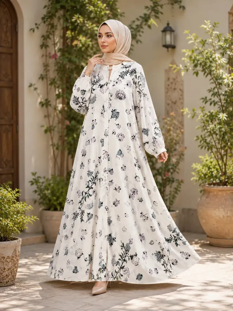 Georgette Printed Classic Abaya