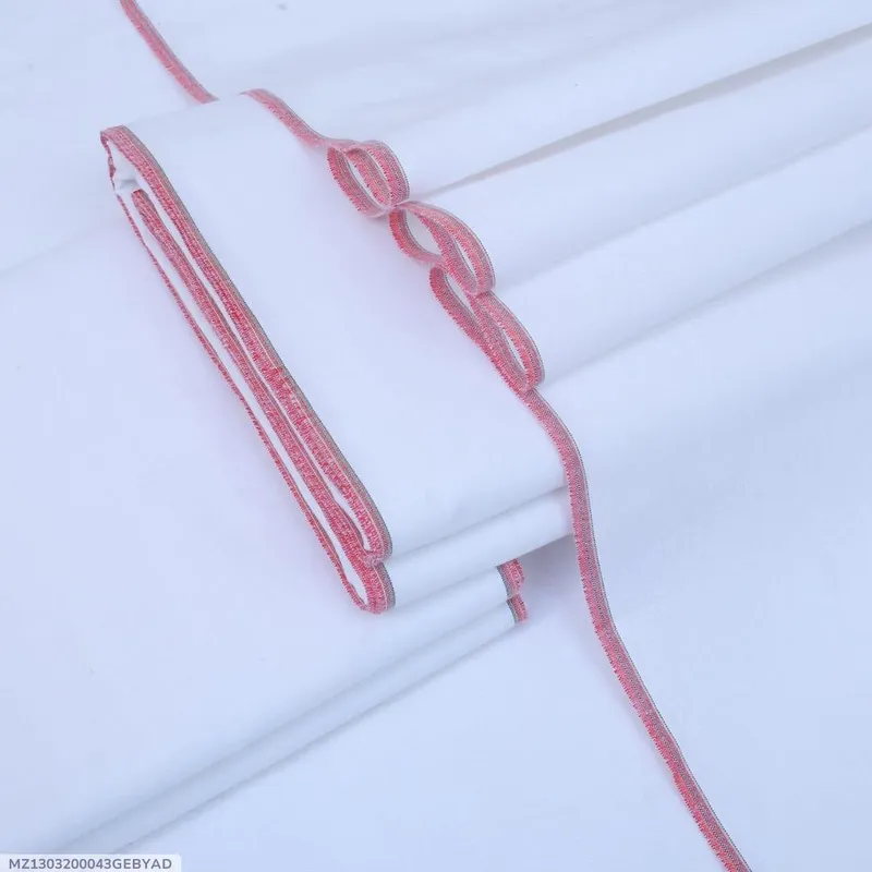 Men's Unstitched Cotton Suit White Winter Pakistan - Image 4