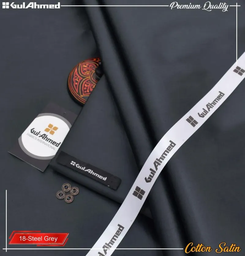 Unstitched Cotton Sotton Suit 16 Steel Grey - Image 2