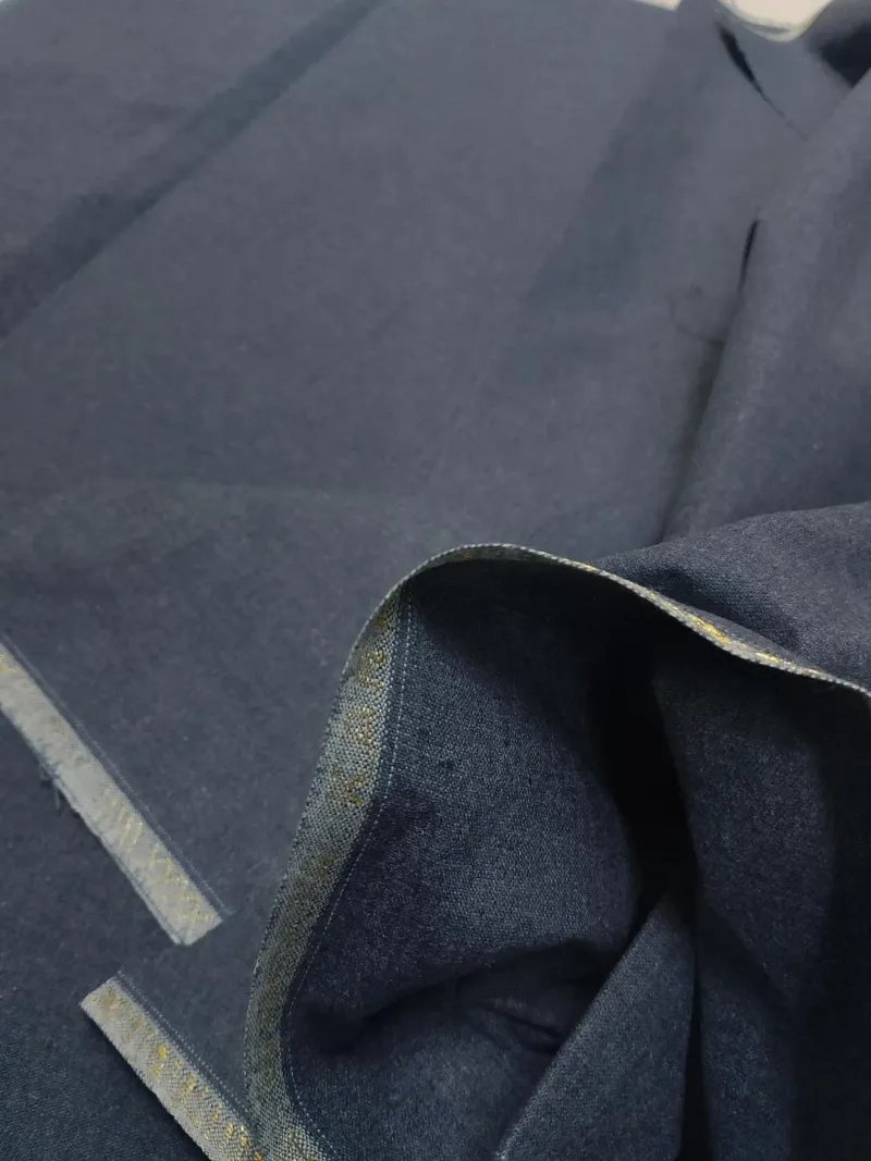Men's Khaddar Plain Suit Blue Winter Formal Wear - Image 2