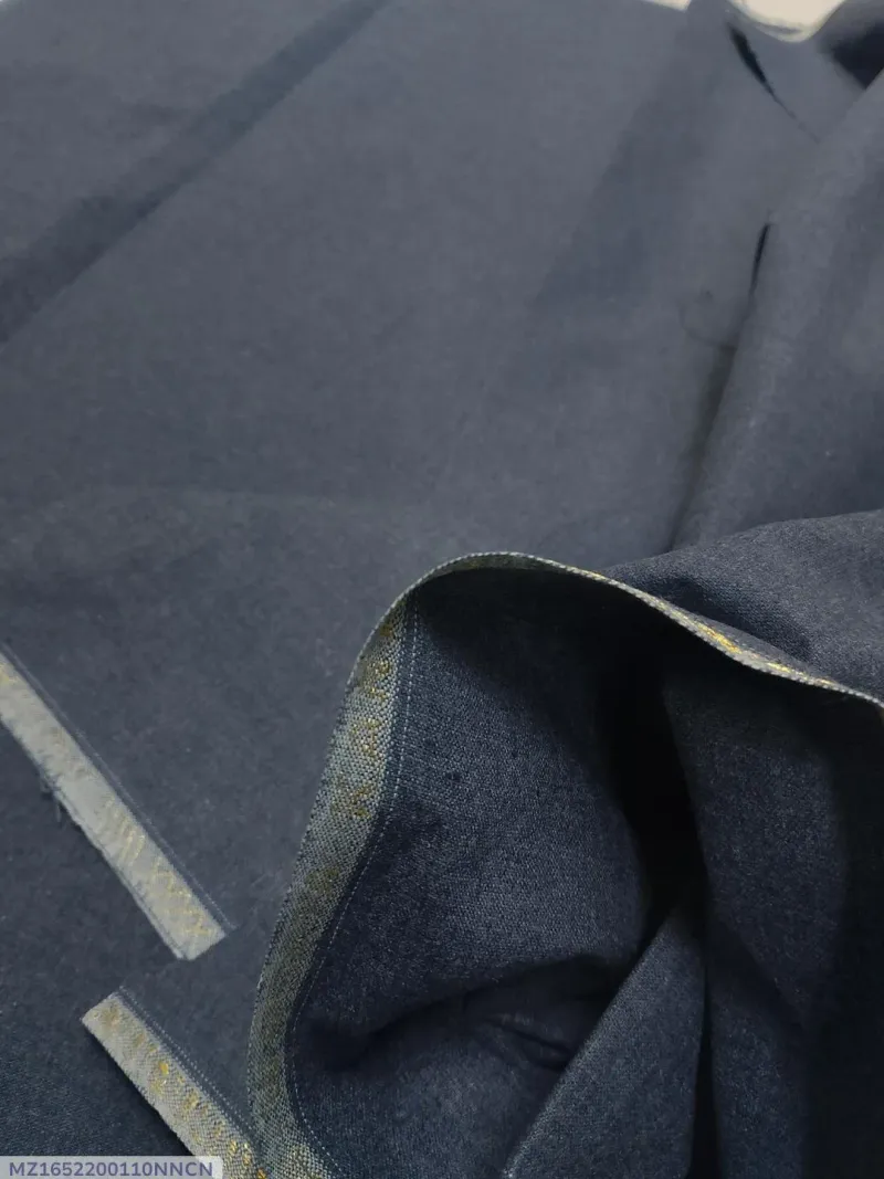 Men's Khaddar Plain Suit Blue Winter Formal Wear - Image 4