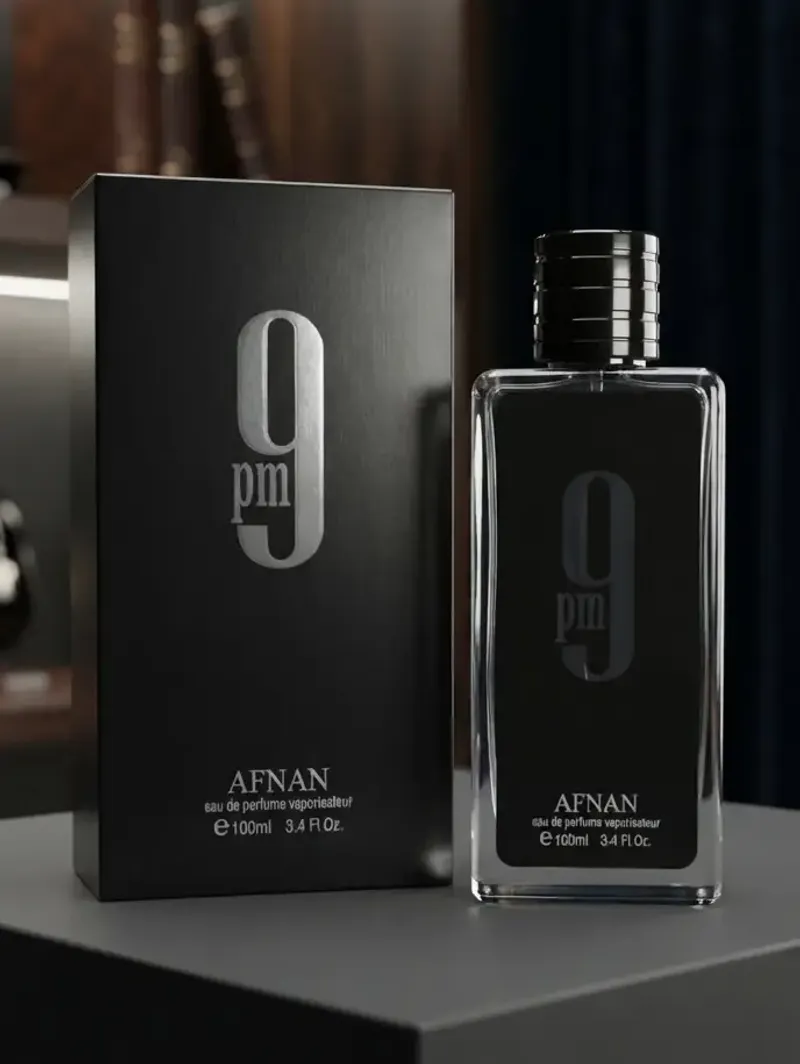 Afnan 9 PM Black (Eau de Parfum) for Men - 100ml | Long-Lasting Amber Vanilla Fragrance - Image 2