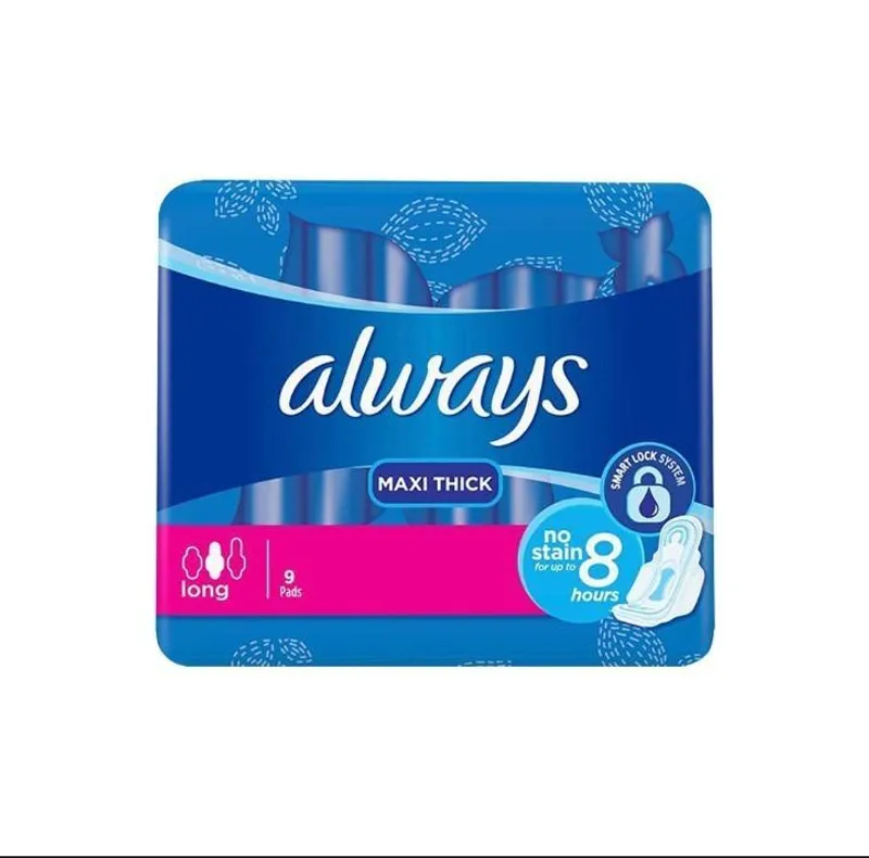 Always Maxi Thick Cotton Sanitary Pads Blue Pink - Image 3