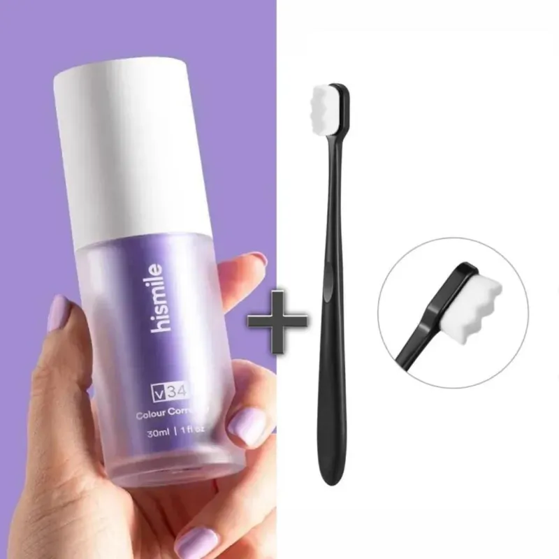 V34 Teeth Whitening Serum + Soft Toothbrush Set - Image 2